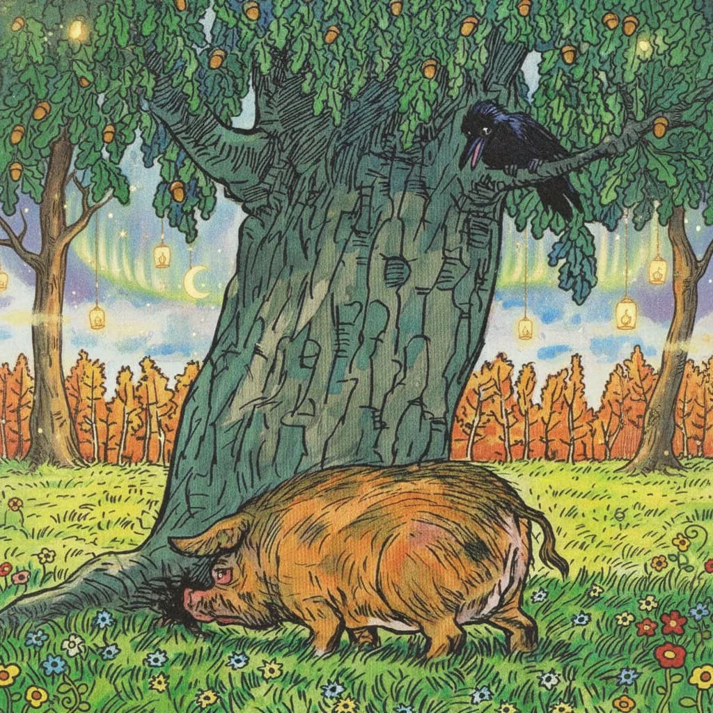 The Pig Beneath the Oak